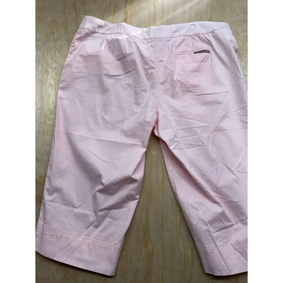 Avenue Pink Chino Capri Size 22 NWTs Stonewashed Cotton Blend - Picture 4 of 8